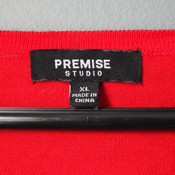 2/$23 Premise Studio 8 Button Cardigan Sweater Red w/Stylish Buttons - XL - Picture 5 of 6